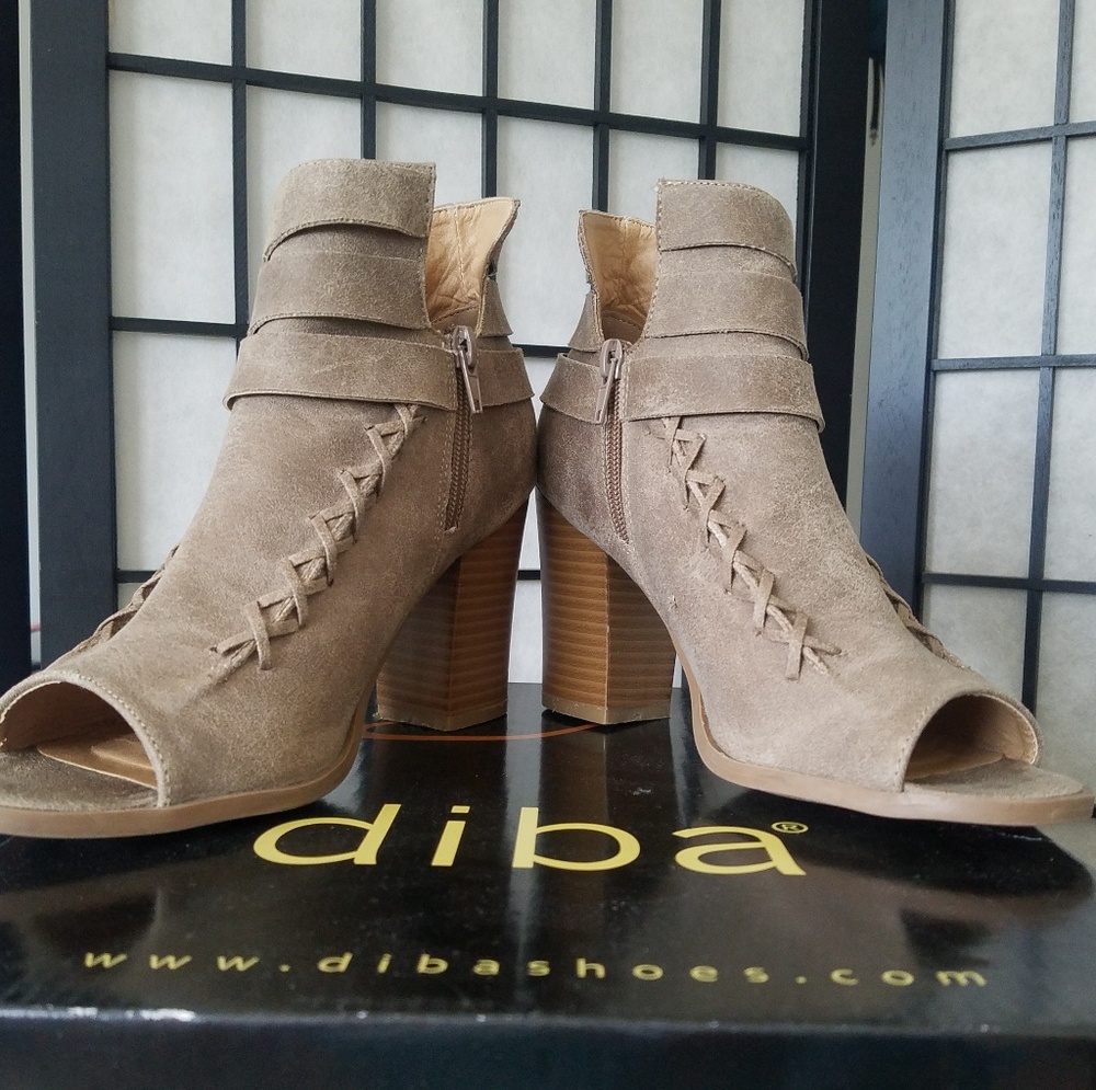 Diba peep toe booties